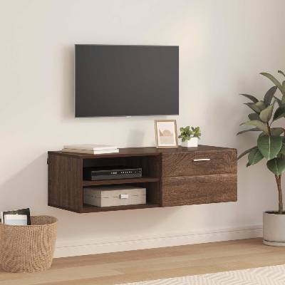 vidaXL Дървен шкаф Кафяв дъб 100, 5 x 39 x 30 см Инженерно дърво (880248)