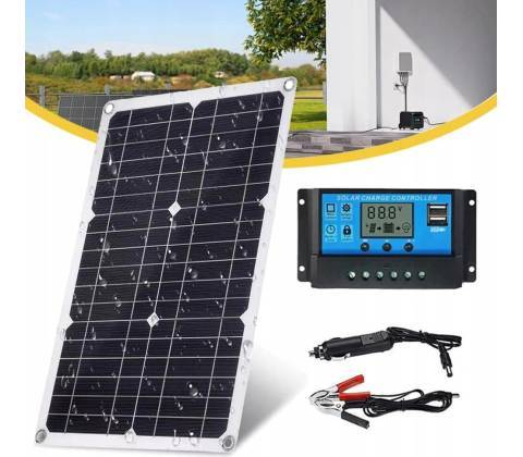 Solární panel 40W s regulátorem 100A