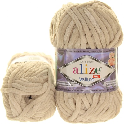 Alize Velluto 599 bílá káva