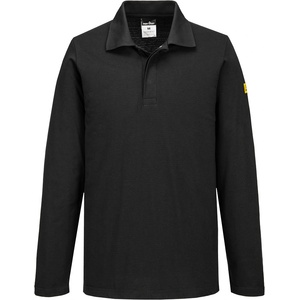 Portwest as23 / Мъжка антистатична поло тениска - черна 5xl (as23bkr5xl)