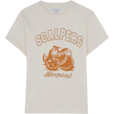 Scalpers Тениска бежово, размер XS