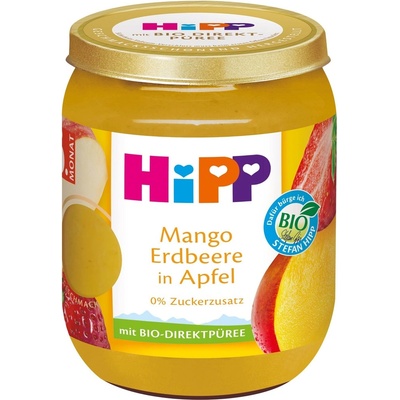 Hipp BIO superovocie jablko mango a jahody ovocný 160 g