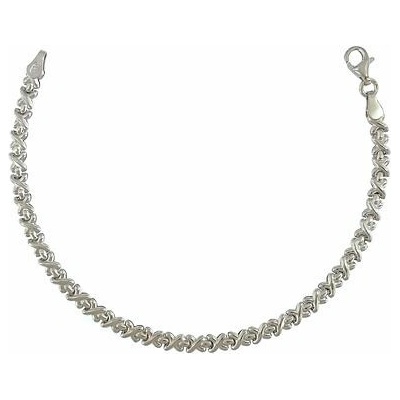 Infinitysilver stříbrný náramek agganciato křížky CFO0518