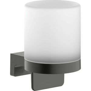 Hansgrohe AddStoris S - Дозатор за сапун с държач, матово стъкло/матиран черен хром 41765340 (41765340)