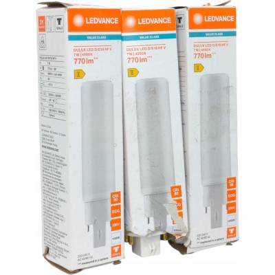 LEDVANCE Osram DULUX LED D/E18 HF & AC MAINS V 7W 840 G24Q-2