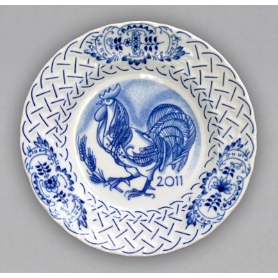 Český Porcelán Dubí Cibulák Tanier Výročný 2011 reliéfny závesný 18cm Originálny