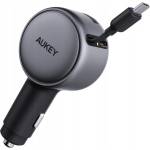 AUKEY cc-p5 автомобилно зарядно устройство 67 w с навиващ се кабел (cc-p5)