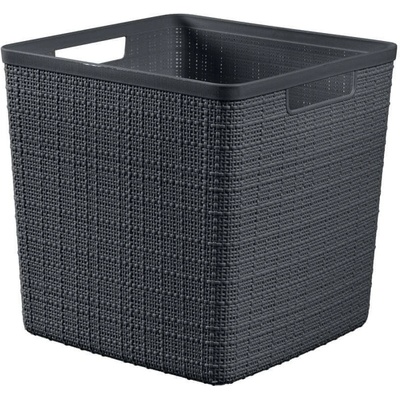 CURVER JUTE 17L Košík kocka 28 x 28 x 27 cm, tmavo sivý 01906-G44