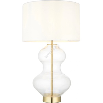 Endon Lighting 99110 - Настолна лампа KELDA с димер 1xE27/10W/230V бяла/златна (EN0472)