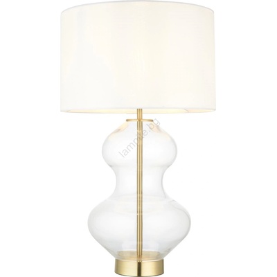 Endon Lighting 99110 - Настолна лампа KELDA с димер 1xE27/10W/230V бяла/златна (EN0472)