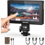 NEEWER 5.5 Camera Field Monitor 2000nit HD 1920 x 1080 IPS Touchscreen 4K HDMI Loop In/Out with 3D LUT Peak Focus DSLR Video Assist HDR Waveform, 5200mAh F750 Battery DC7-24V/Type C 5V Input, F500 PRO