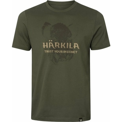 Härkila Wildboar Logo triko pánské Forest night tmavě zelená – Hledejceny.cz