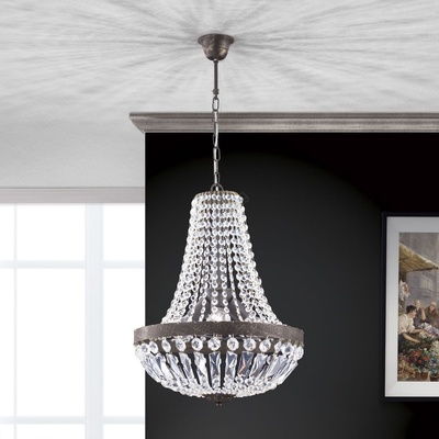 Orion HL 6-1497/3 - Кристален пендел ARILA 3xE27/60W/230V кафяв/патина (OR0094)