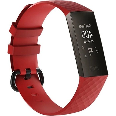 BStrap Silicone Diamond Large řemínek na Fitbit Charge 3 / 4, red SFI008C12