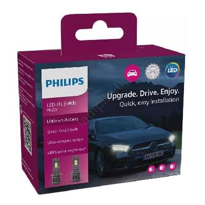 К-кт 2x LED Крушка за автомобил 11336 U2500 CX H3 PK22s/13W/12V 6000K (P6098)