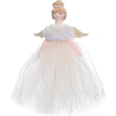 ZÁVES VÍLA BÉŽ/ZLATÁ TEXTIL 22cm