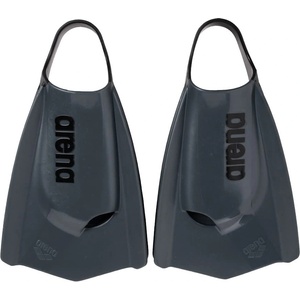 arena Powerfin Pro II swimming pool training fins, swimming fins for adults, fins made of 100% silicone, comfortable short fins for the swimming pool, black, 44-45 - 006151-100-11-12 (006151-100-11-12)