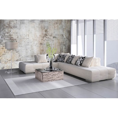 DIMEX ART Самозалепваща се флизелинова фототапета сива стена с пукнатини 375 x 250 см