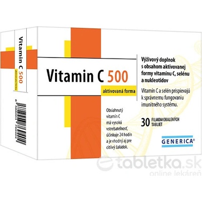 Generica Vitamin C 500 aktivovaná forma 30 tabliet