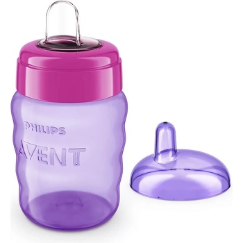 Philips Неразливаща се чаша с мек накрайник Philips Avent - За лесен преход розова, 260 ml (00A.0489.002)