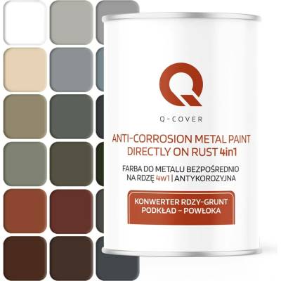 Barva na kov Q-COVER, antikorozní, matná, 1 l