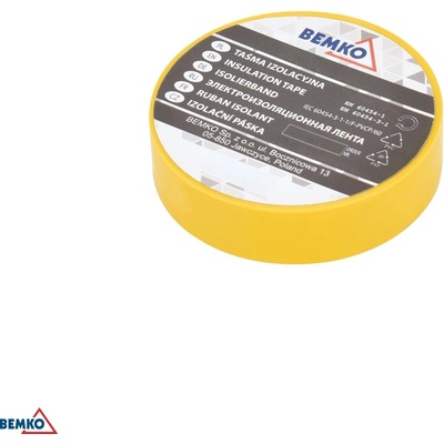 Bemko izolačná páska PVC 15 mm x 10 m žltá BM-E30-PVC1510YE