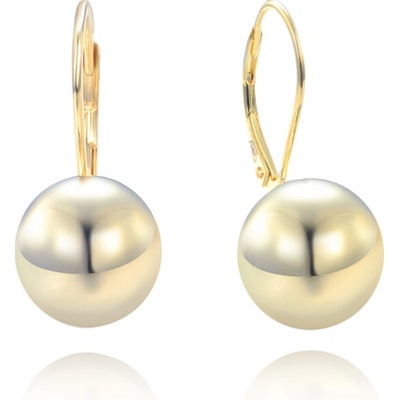 MINET 0225 Elegantní pozlacené stříbrné náušnice kuličky