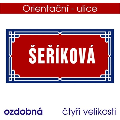 Cedule - orientační - ozdobná - Plast tl. 3 mm / 30x15 cm