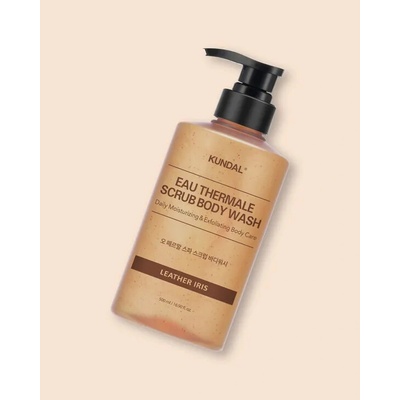 Kundal Peelingový gél do sprchy Scrub Body Wash Leather Iris 500 ml