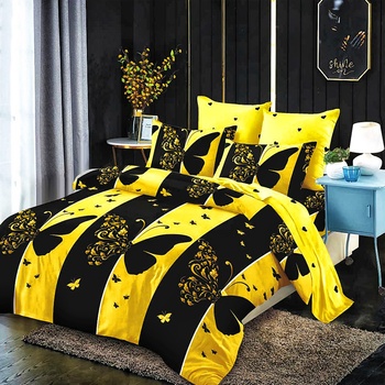 EmonaMall Двулицево спално бельо EmonaMall, 6 части - Модел S14622 (S14622-33333d)