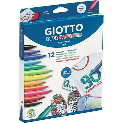 Fixky na textil GIOTTO DECOR textile/ 12 farieb