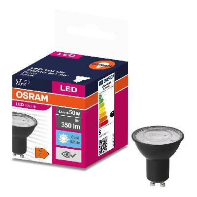 LED Крушка VALUE PAR16 GU10/4, 5W/230V 6500K 36° черен - Ledvance (P225228)