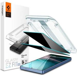 Spigen Затъмняващ Протектор за Samsung S25 Ultra, Spigen Privacy Glas. tR EZ Fit 2бр. , Черен (AGL09335)
