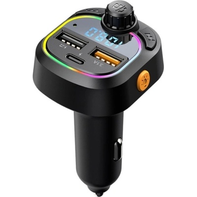 C28 CAR Bluetooth FM трансмитер - 3.1 А, 7 LED светлини, 2xUSB + TYPE C