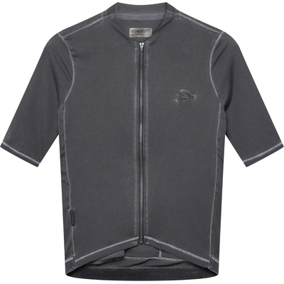 CafÉ du cycliste Мъжка фланелка с къс ръкав за колоездене CAFÉ DU CYCLISTE Laurette Cycling jersey - Cold Dye Anthracite - размер XXL (056-4290-0115)