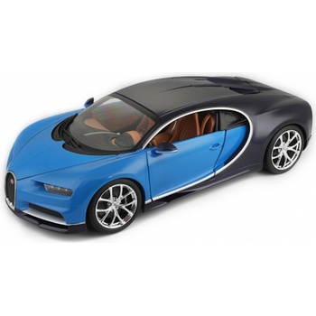 BburagoPlus Bugatti Chiron modrá 1:18