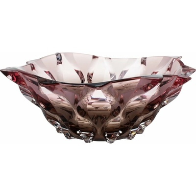 Bohemia Treasury Křišťálová mísa SAMBA gradient smoke pink 30,5 cm