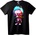 NOONEBRAND Неонов череп пънк тениска - 3XL, Black