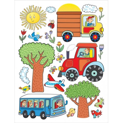 AG Design DK 2314 Samolepící dekorace Traktor 65x85 cm – Zboží Mobilmania