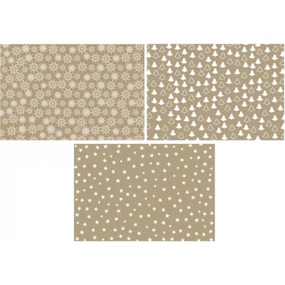 Baliaci papier vianočný kraft mix 200 × 70 cm