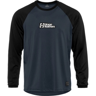 Мъжка фланелка с дълъг ръкав за колоездене Horsefeathers Spike L/S Bike Jersey Cycling jersey - Indigo / Black (056-3966-0213)