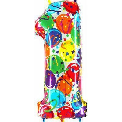 Grabo Fóliový balónik nafukovací 102cm,40" číslica párty 1