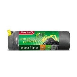 Paclan Торби за боклук Paclan Eco, дебели, 60 л, 3 x 15 бр