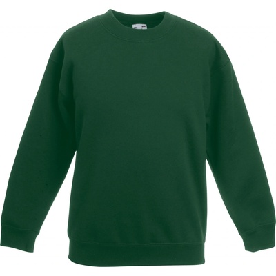 Fruit of the Loom dětská mikina F.O.L. Classic Kids Set-In Sweat lahvově zelená