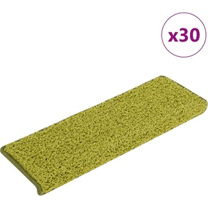 vidaXL Изтривалки за стълби, 30 бр. , 65x21x4 см, зелени, с правоъгълен кант (3365836)