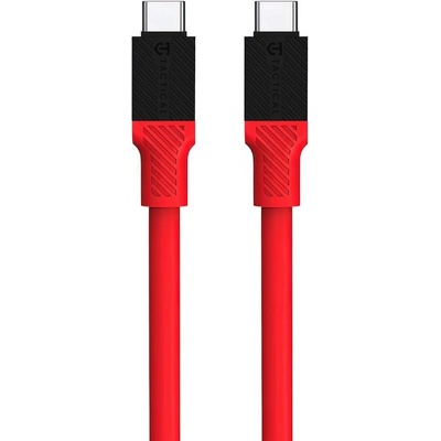 Tactical Здрав кабел с бързо зареждане за устройства с USB-C порт (100 см) - Tactical Fat Man USB-C to USB-C Cable 60W (червен) (57983117389)