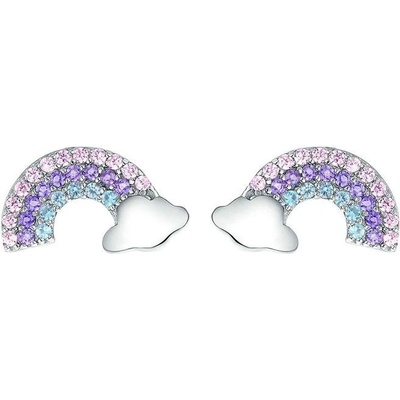 Grace Silver Jewellery stříbrné náušnice Duha a mráček E-SCE578/115 stříbrná