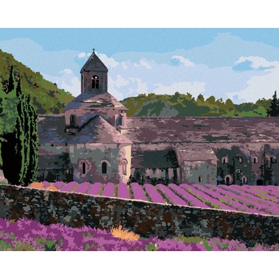 Zuty Malování Podle Čísel Levandulové Pole U Klášteru Senanque V Provance 80 x 100 cm Plátno Rám