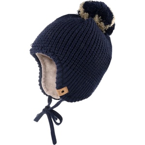 maximo Зимна шапка (beanie) maximo Boy's Inkamütze m. Pompon u. Band Beanie - Navy - размер 49-51 cm (904-7263-0211)