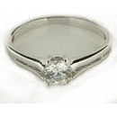 KA ATT-91W Zlatý prsteň s kameňom z bieleho zlata